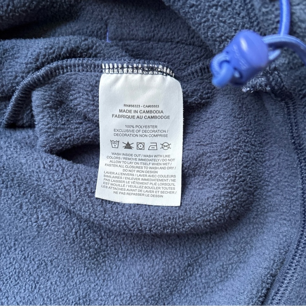 Nike Men’s XL Navy Quarter-Zip Fleece Pullover Blue pockets - Picture 3 of 5